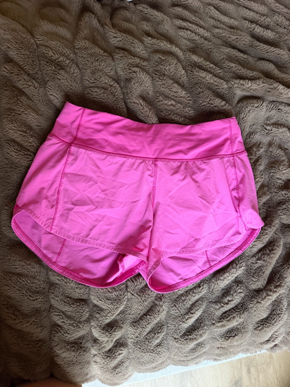 lululemon athletica sonic Pink speed up shorts